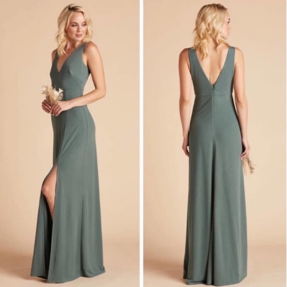 Birdy Grey Bridesmaids Dress - Shamin Crepe Dress - Sea Glass